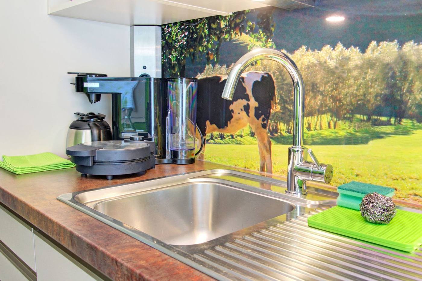 Kaffeepadmaschine in der Ferienwohnung Gänseblümchen