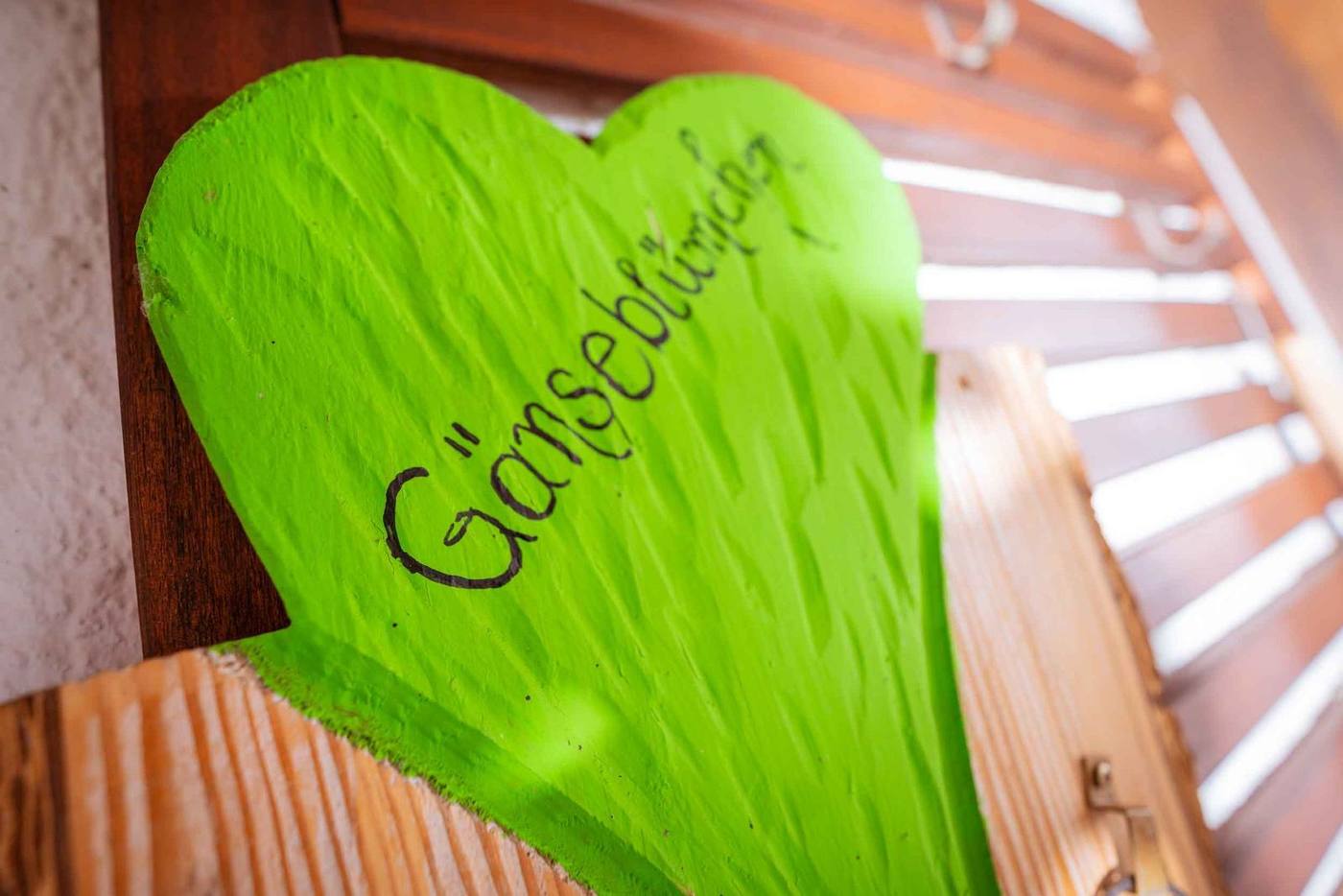 Namensschild Gänseblümchen am Grub-Daniel-Hof