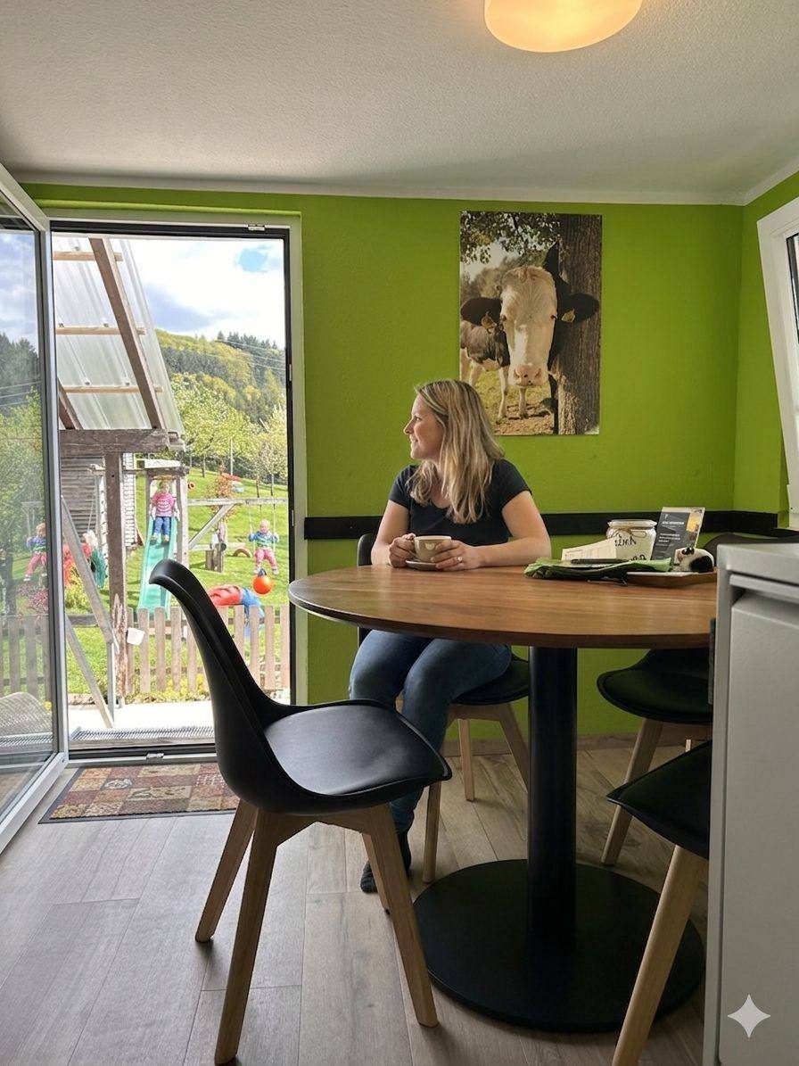 Mama mit Kind auf dem Spielplatz