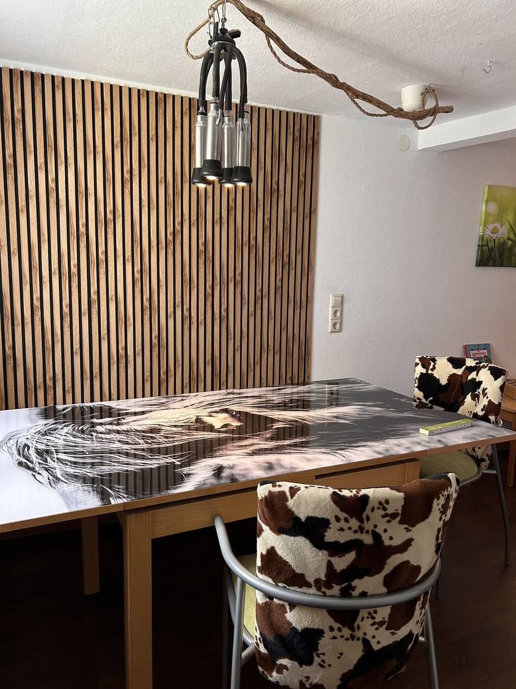 Wohnzimmer der Ferienwohnung Gänseblümchen