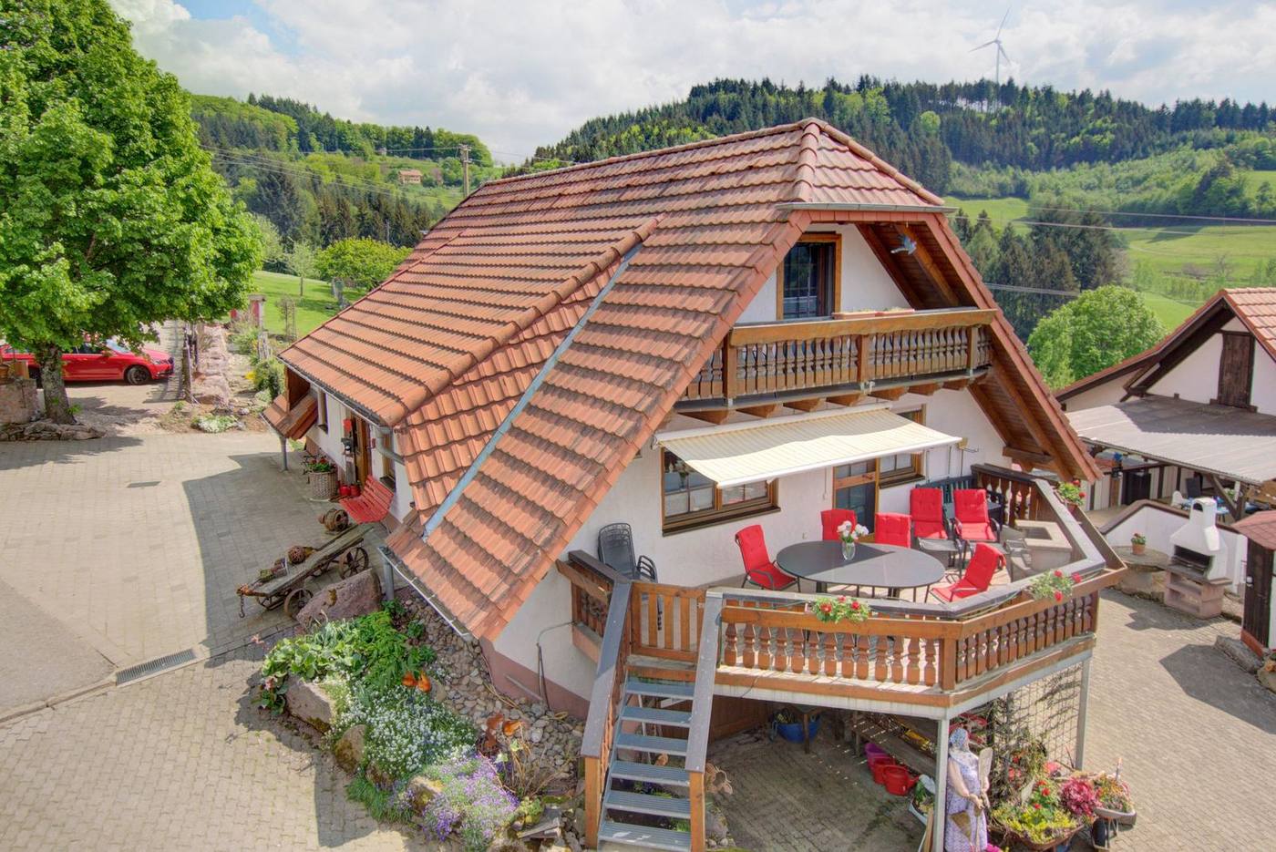 Ferienhaus Rose mit großer Terrasse und Grill, ebenerdiger Eingang