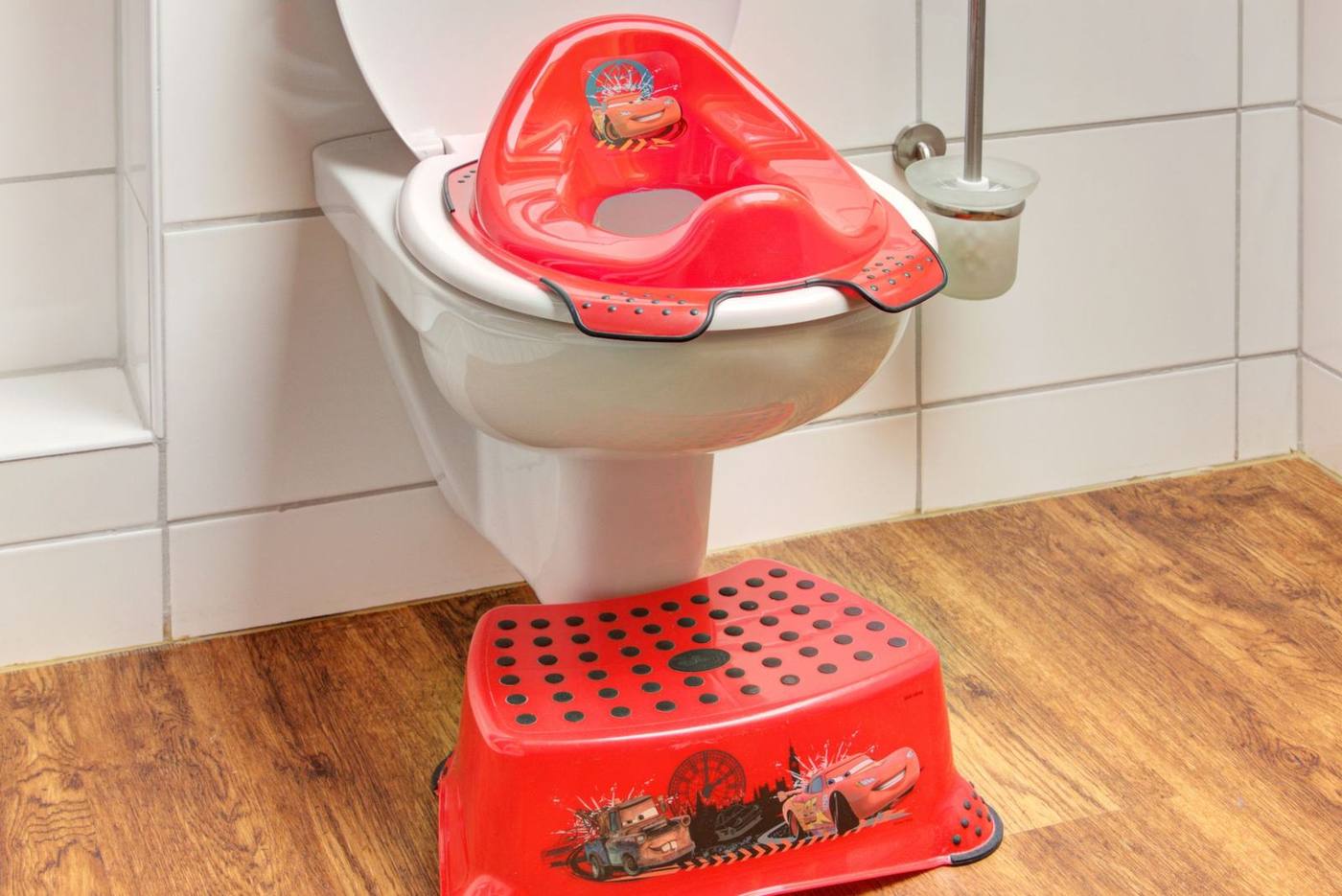 WC-Sitzverkleinerer im Bad des Ferienhauses Rose