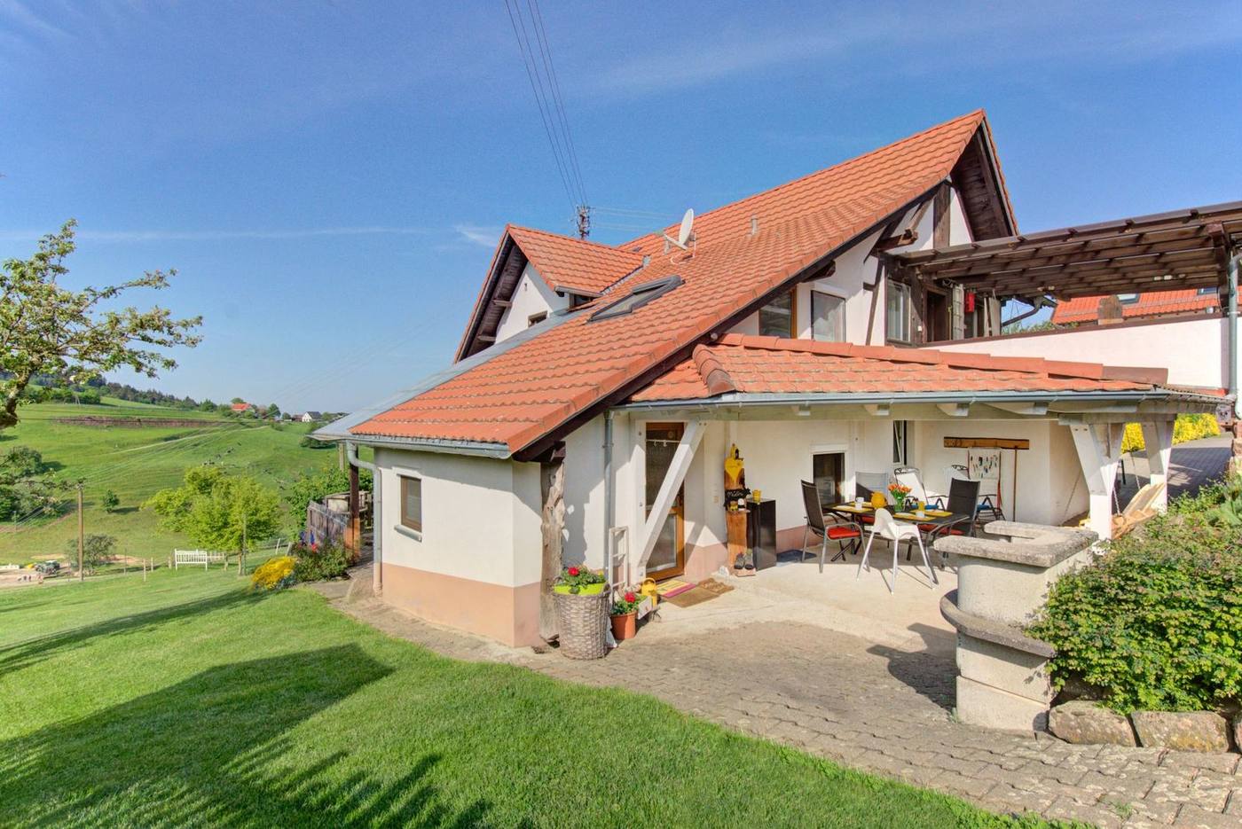 Eigener Eingang der Ferienwohnung Sonnenblume