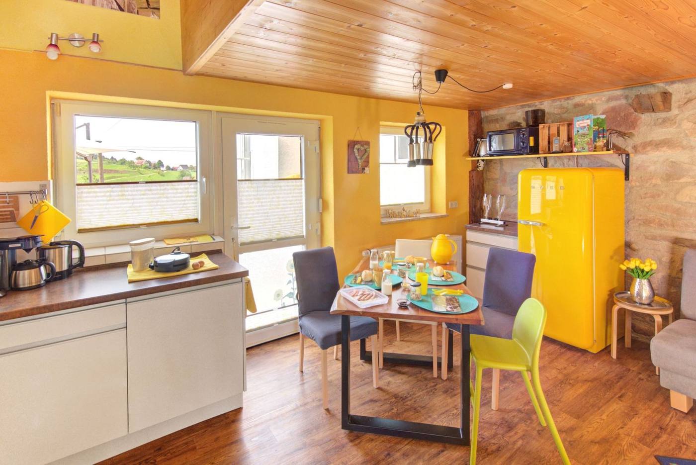 Wohnküche der Ferienwohnung Sonnenblume